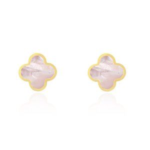 14kt Yellow Gold Clover Earrings in Variety of Gem